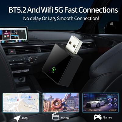 Wireless Android Carplay Box Bluetooth 5.2 for 98% Car Models
