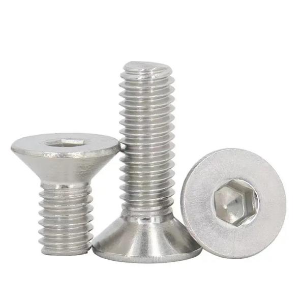 Hex Drive Stainless Steel Bolts - Right Hand Thread Polish Finish
