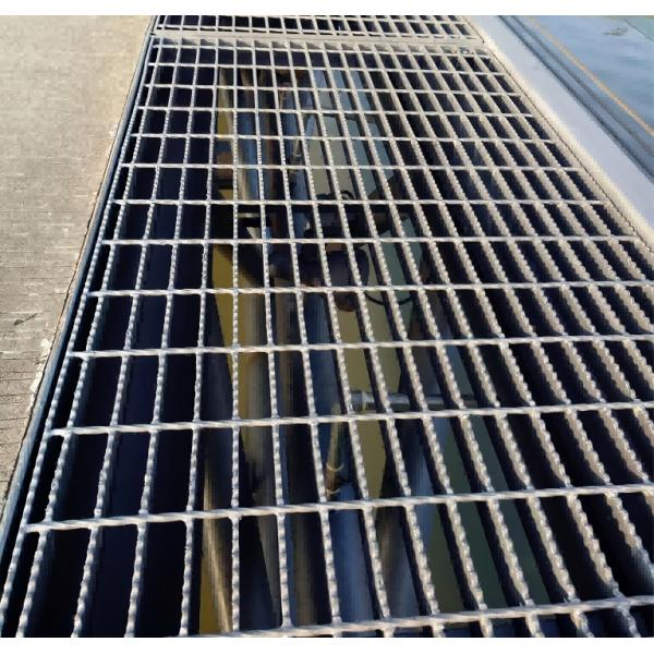 Heavy Duty Galvanized Steel Welded Serrated Anti-slip Trench Cover Floor Bar Grating