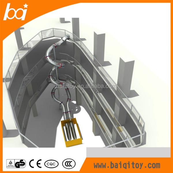 Outdoor Beach Combined with Stainless Steel Slide Fun Amusement Equipment
