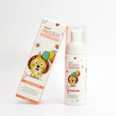 50ml Kids Toothpaste Mousse Swallowable Teeth Mothproof Strawberry Oral Cleaning Foaming Liquid