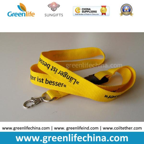 Staff visitor full color heat-transferred printing top quality custom logo lanyard for safety