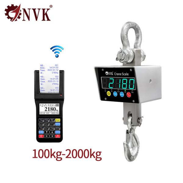 NVK Small 100kg-2T Industrial 201 Stainless Steel material hanging crane scale with wireless device