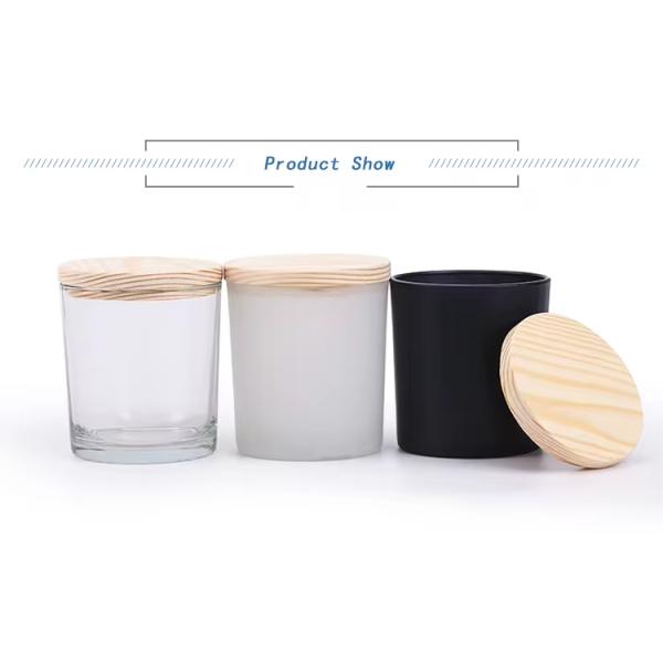 Custom 4Oz 120Ml  Glass Candle Jar With Bamboo Wooden Lids