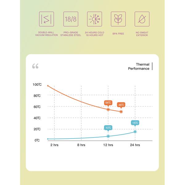 OEM Bouteille d'eau en acier inoxydable à double paroi avec paille 350/550/750/960/1200/1800ML Bouteille d'eau isolée légère pour la randonnée