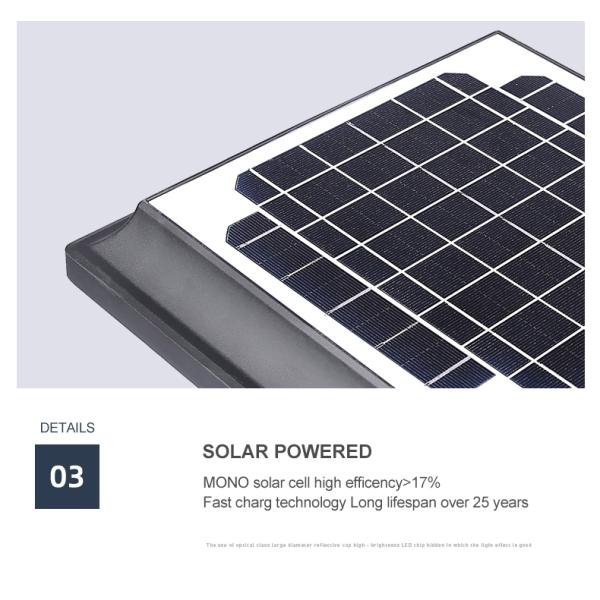 Die Cast Aluminium 30W Solar Pillar Light Garage Fence Decoration post lamp