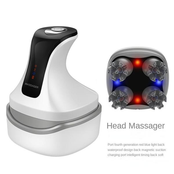 Cordless Electric Hair Head Scalp Massager With Red Light Therapy Migraine Relief