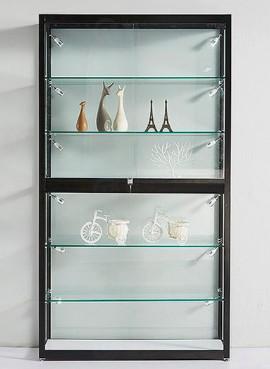 Quick Ship Glass Showcase Cabinet With Adjustable Layer And Led Lights