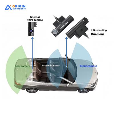 360° Angle Emergency-Ready Dashcam G-SENSOR SOS Alerts with GPS Powered by Car Charger