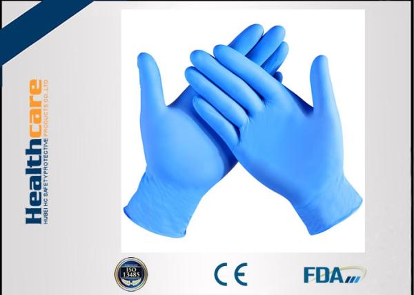 O exame de 9 luvas protetoras de mil. 6 Mil Blue Nitrile Exam Disposable pulveriza livre