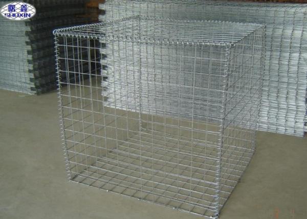 O fio de Galfan soldou Gabions enchido pedra para o serviço do OEM do banco da inundação