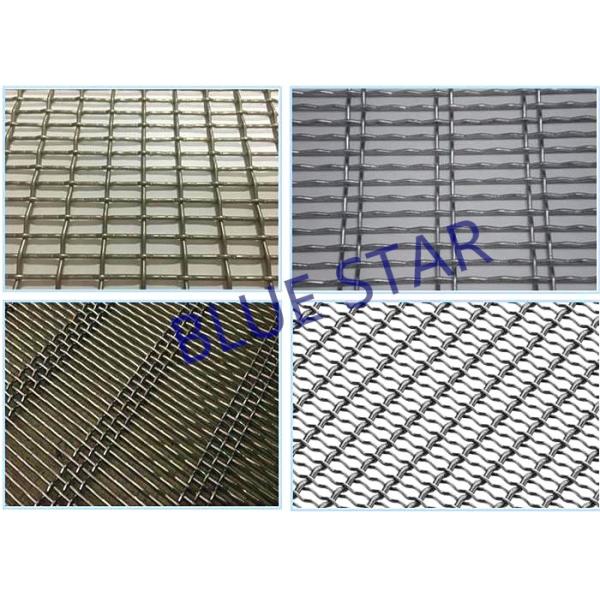 Long Slot Double Crimped Wire Mesh , Heavy Duty Wire Mesh Screen Abrasion Resistance