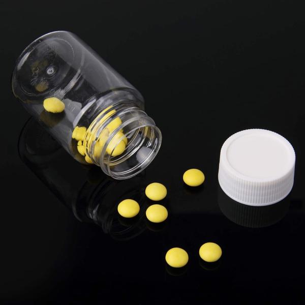 Clear Pill Bottle Plastic Medicine Bottle Empty Reagent Bottle Chemical Containers With Caps For Liquid Solid Powder