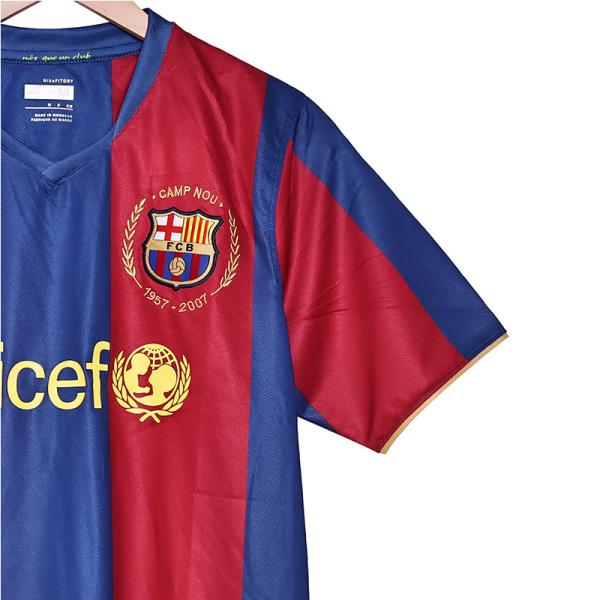 Barcelona 2007 Home Retro Football Jersey Red And Blue Legend