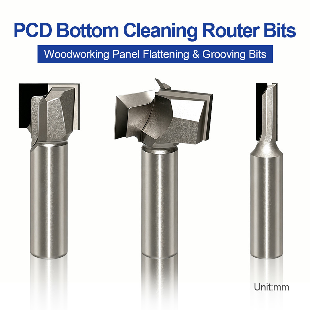 PCD Router Bit Diamond Cleaning Bottom End MillWoodworking Cutter Slotter CNC Machine EngravingToo