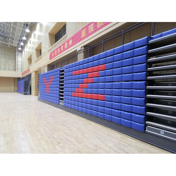 Customized Size Retractable Bleacher Seating with Integrated Writing Board and 5-Year Warranty