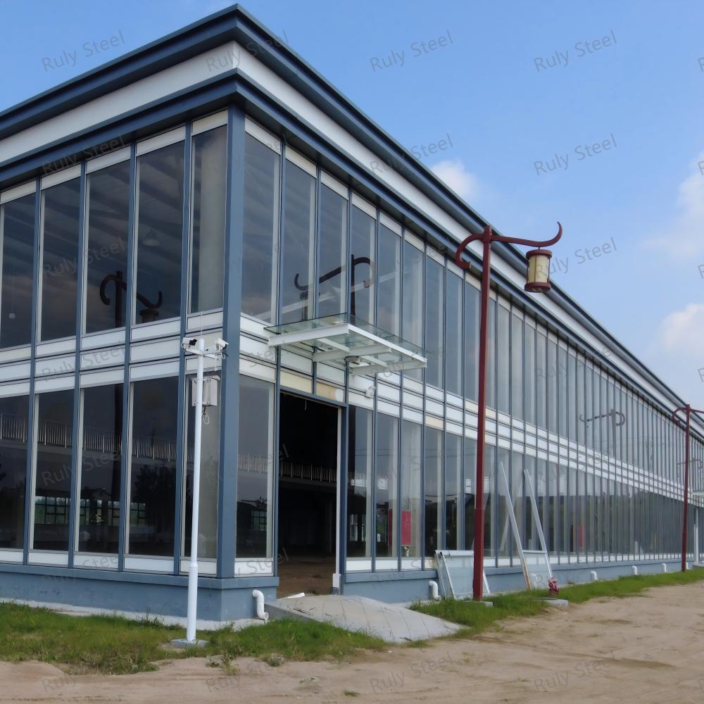 Custom Prefabricated Steel Vehical Warehouse With Mezzanine