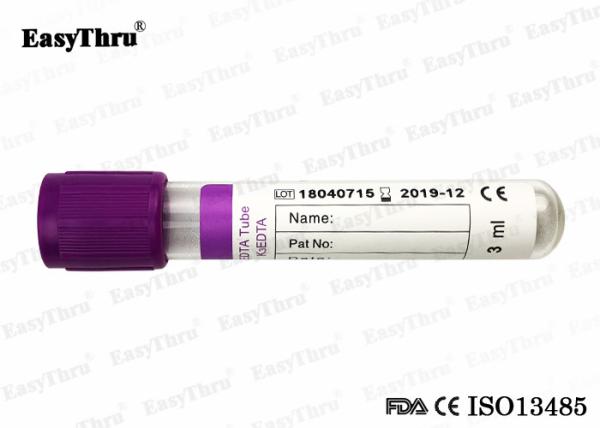 Vacuum Durable Blood Sample Collection Tubes Harmless Multipurpose