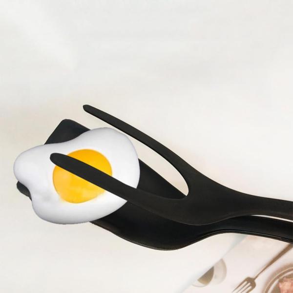 Fruit Vegetable Tools Type 2 In 1 Spatula Tong PPA Material Grip and Flip Egg Clip