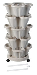 Stackable Planter, Vertical Garden Planter, Strawberry Planter, Indoor/Outdoor, 5 Tier Garden Tower, Herb Plant