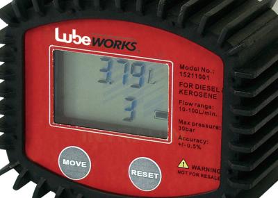 High Accuracy 30 Liter Digital Oil Meter With Low Battery Indicator / Liquid Flowmeter