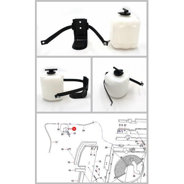 A229900004825 201-03-71810 SY75 Excavator Diesel Engine Radiator Expansion Tank For SANY
