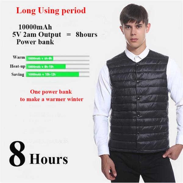 Far Infrared Heated Waist Coats Mens Jacket Vest With Heating Pad For Clothes