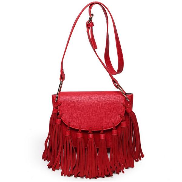 2016 spring and summer tassel leather female Korean tide shoulder diagonal fashion leather bag dumplings