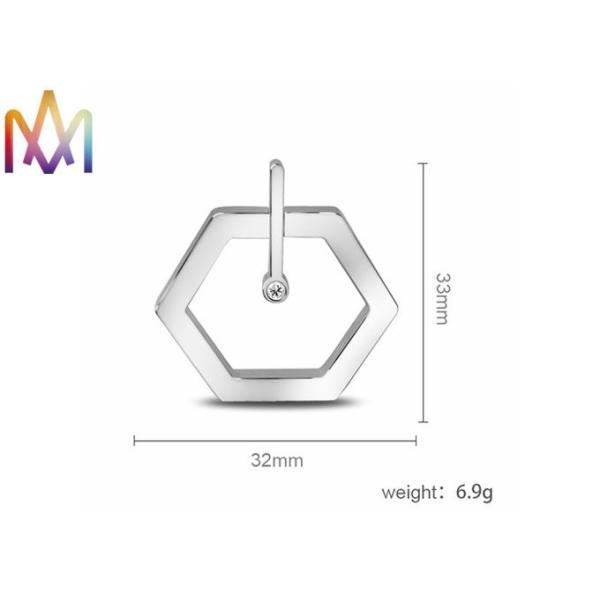 шармы ювелирных изделий Валентайн DIY диаманта 32X33mm шестиугольные выдолбленные вне