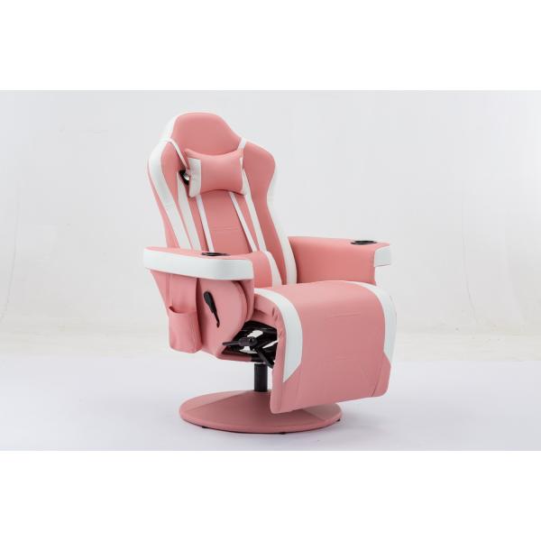 Traditional Design Luxury Gaming Chair with Cup Holder Bluetooth Speakers and Footrest