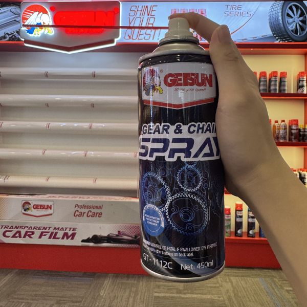 GETSUN 450ML Extreme Pressure Gear & Chain Spray with Water & Mud Resistance for Motorcycle and Bicycle Chains