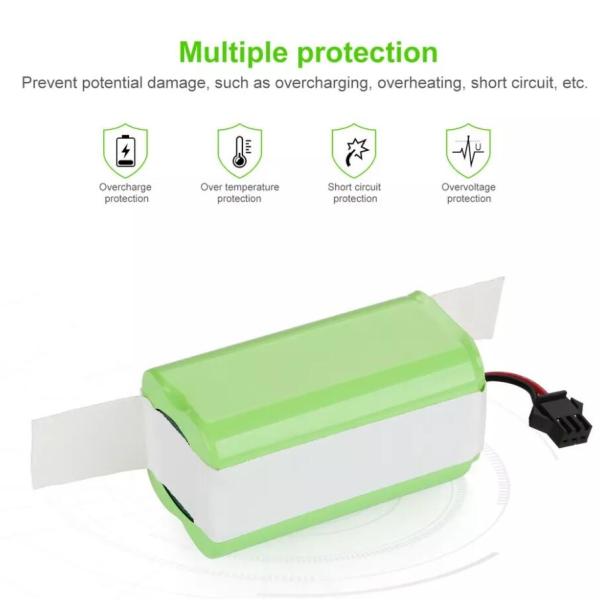 14.8V 3000mAh 18650 Lithium Ion Battery Pack with 800 Cycle Life for Sweepers