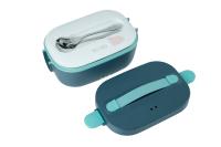 EU Plug Electric Lunch Box Calentador de alimentos, Calentador de alimentos portátil de 80W Cuadro de almuerzo para automóviles y hogares, a prueba de fugas, microondas para calentar el almuerzo con recipiente de acero inoxidable 304 1.5L