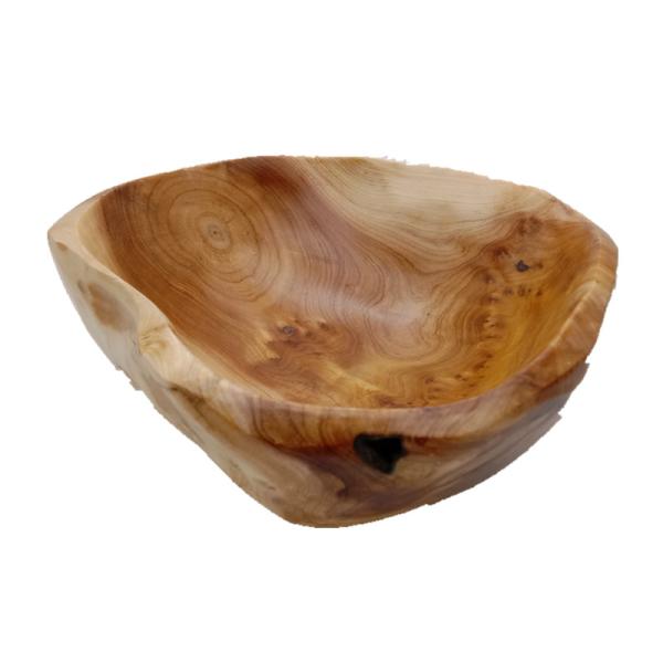 Antique Wooden Cooking Utensils Custom Logo Salad Cooking Cedar Wood Bowl