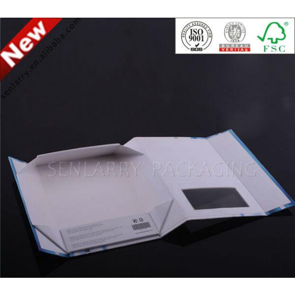 Promotional custom recycled folding gift box with clear window