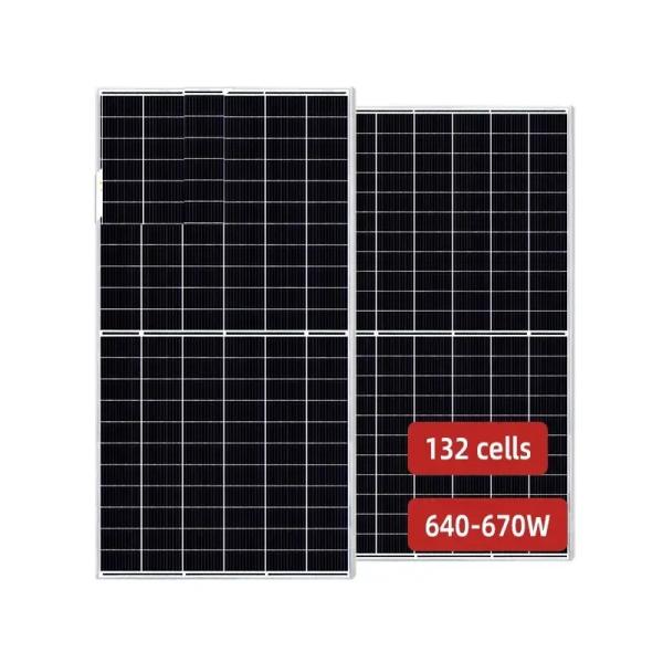 Trina PNG Jinko 645w 650w 655w 665w 670w 210mm Panel solar mono con gran potencia de salida