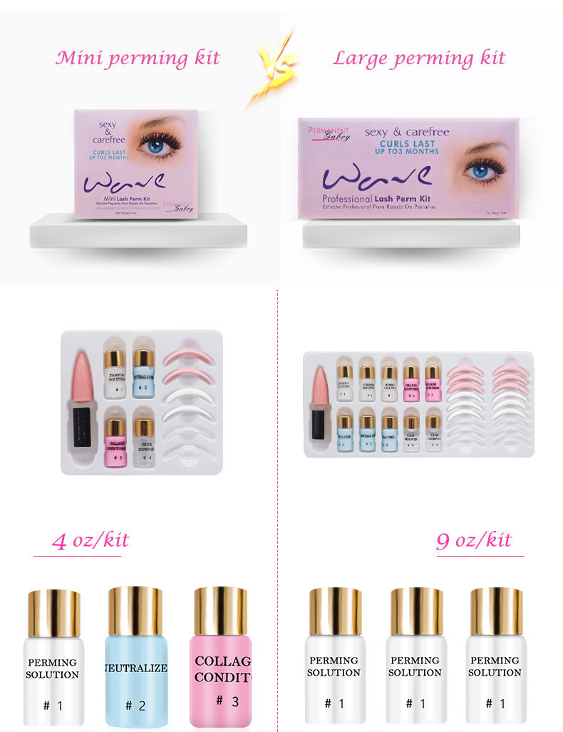 Розовое слоение 2 чела салона DIY в 1 наборе перми брови Eyelash& набора подъема ресницы