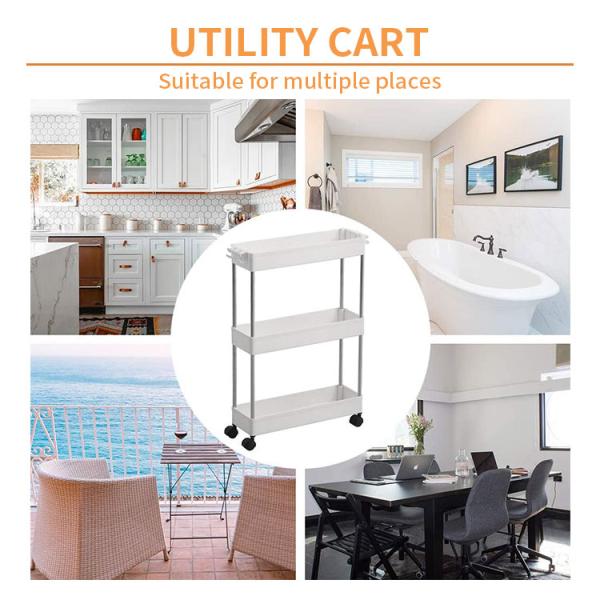 Detachable Waterproof Home Storage Carts 4 Tier 86*40*22cm Installable