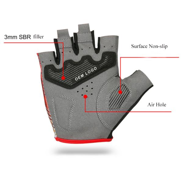 Полиэстерные мотоциклетные велосипедные перчатки на заказ