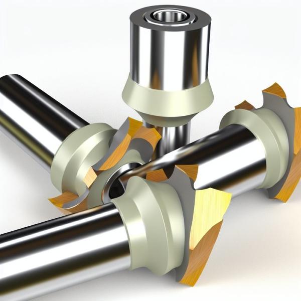 Solid Carbide Bearing Router Bits For High Speed Straight Smooth Edge Solid Performance