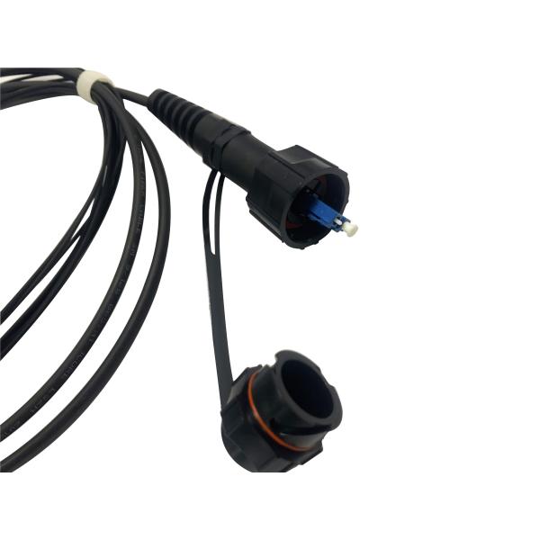 LC To ODVA Duplex 8 Core Armored Patch Cord Waterproof Singlemode Tactical Fiber Cable