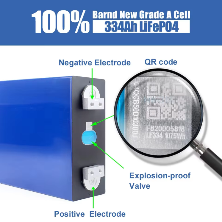 CATL LF334 334Ah 3.2V LiFePO4 Lithium Battery Cell 5000 Cycles For Solar Energy Storage Systems