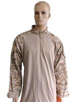 Chemise de combat camouflage tactique avec demi-fermeture éclair et poches sur les bras, respirante et confortable, costume d'entraînement tactique Frog