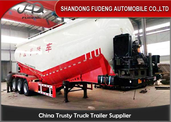 2 / 3 Axle Double-Cylinder Bulk Cement Tanker Trailer For Powder Transportation