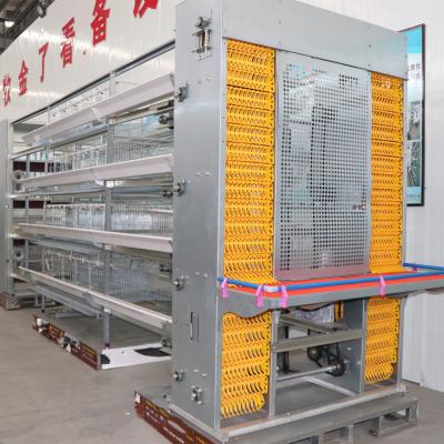 gaiola de bateria automática de África do Sul da gaiola das aves domésticas da galinha da camada de 4Tiers 160Birds Usbequistão