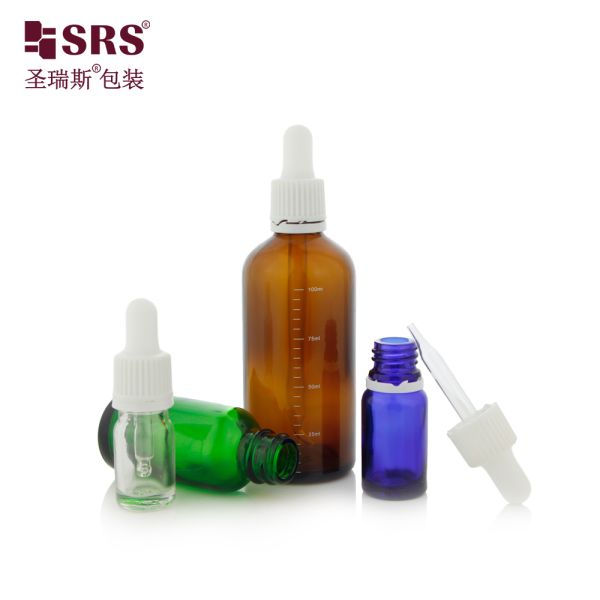 Durable Tamper Evident Cap 5ml 10ml 15ml 20ml 30ml 50ml 100ml Glass Dropper Bottle for Skincare