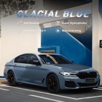 Película de protección contra rasguños de pintura de color azul glacial autocurante Película de envoltura para automóviles TPU PPF