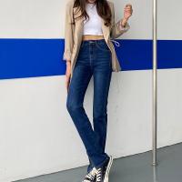 Jean crayon stretch taille haute bleu foncé Nine Points