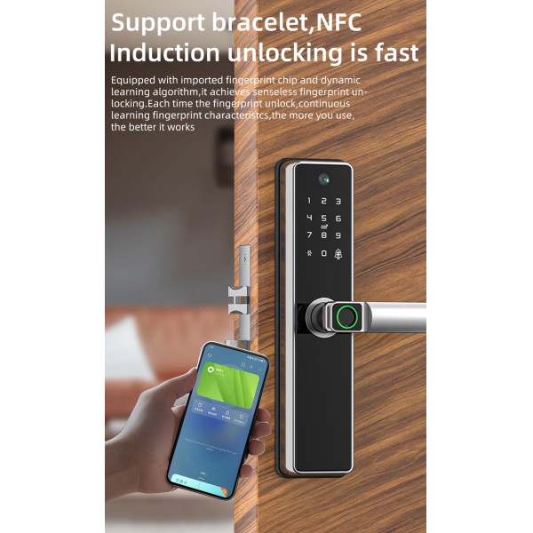 YAGU NEO Smart Card Password Key Unlock Door Lock Smart Outdoor Tuya Metal Gate Wifi Lock Smart Lock for Metal Door