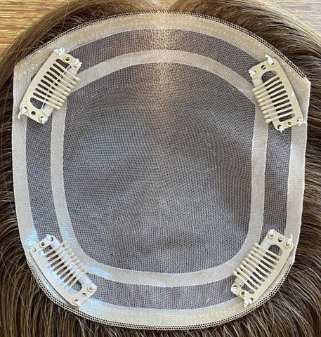 Fine Mono Men'S Professional Wigs Human Hair Toupee With Attachment Method